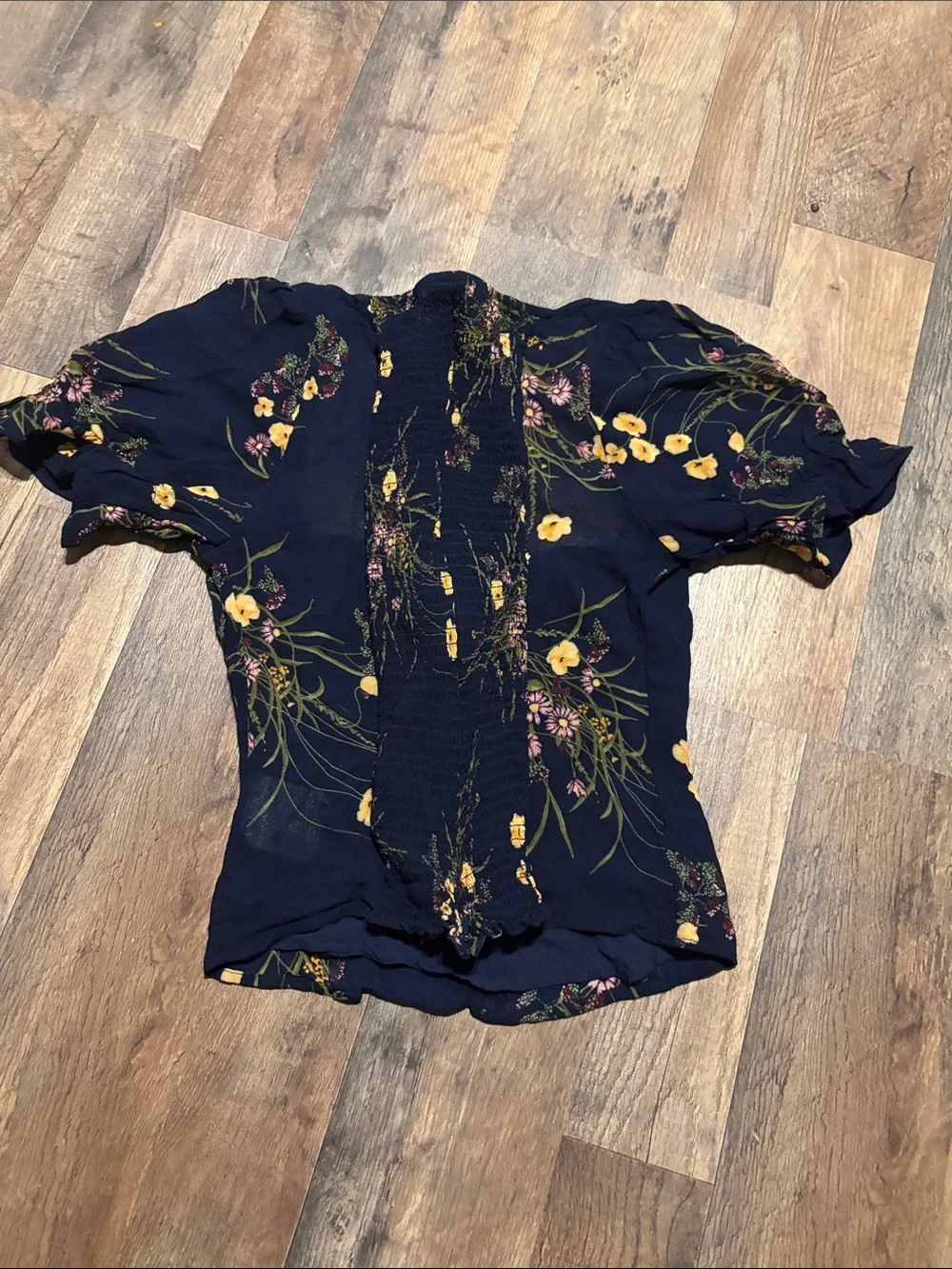 Reformation Floral Puff Sleeve Blouse